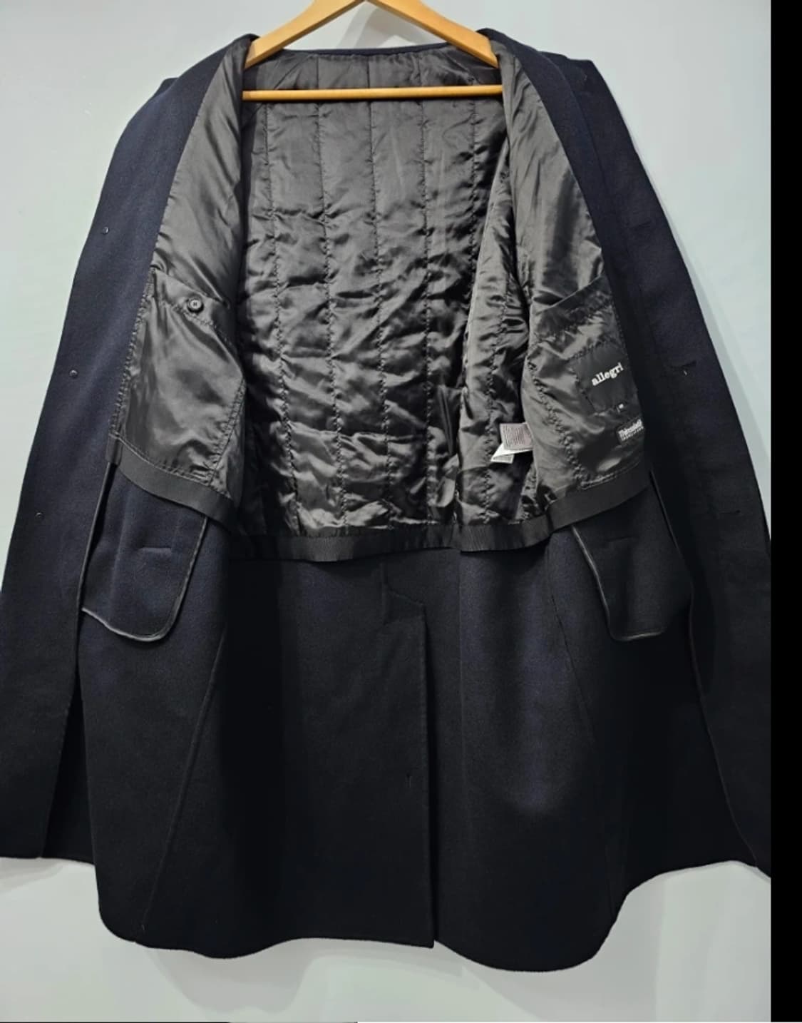 알레그리 발마칸 캐시미어 블랙 롱 코트 100 FW2024 상품이미지7