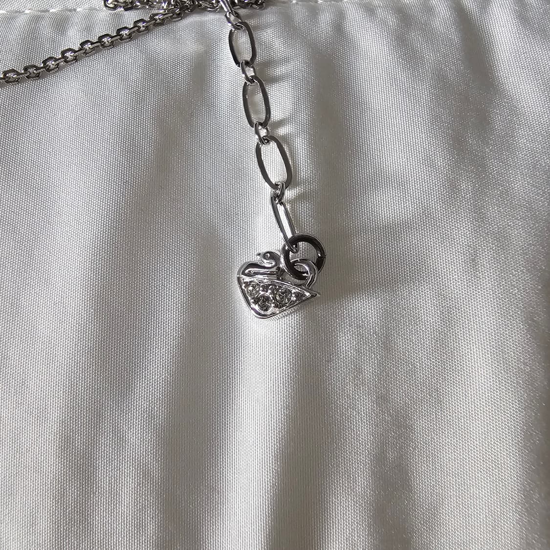 스와로브스키 백조 스완 목걸이 펜던트 2~3회착 상품이미지7