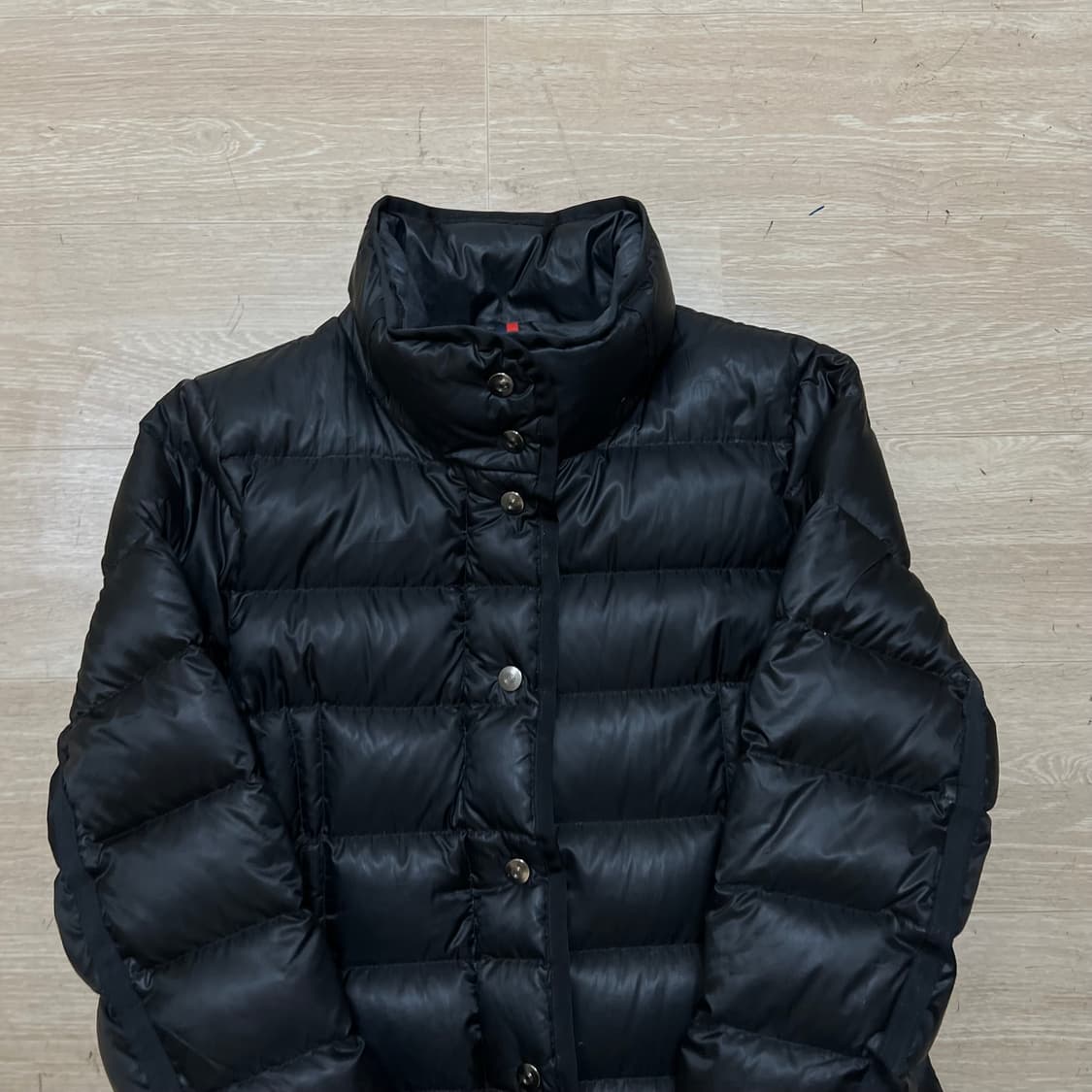 채리엇 여성 구스다운 스탠드넥 슬림 롱패딩 점퍼 [블랙] M/95 상품이미지2