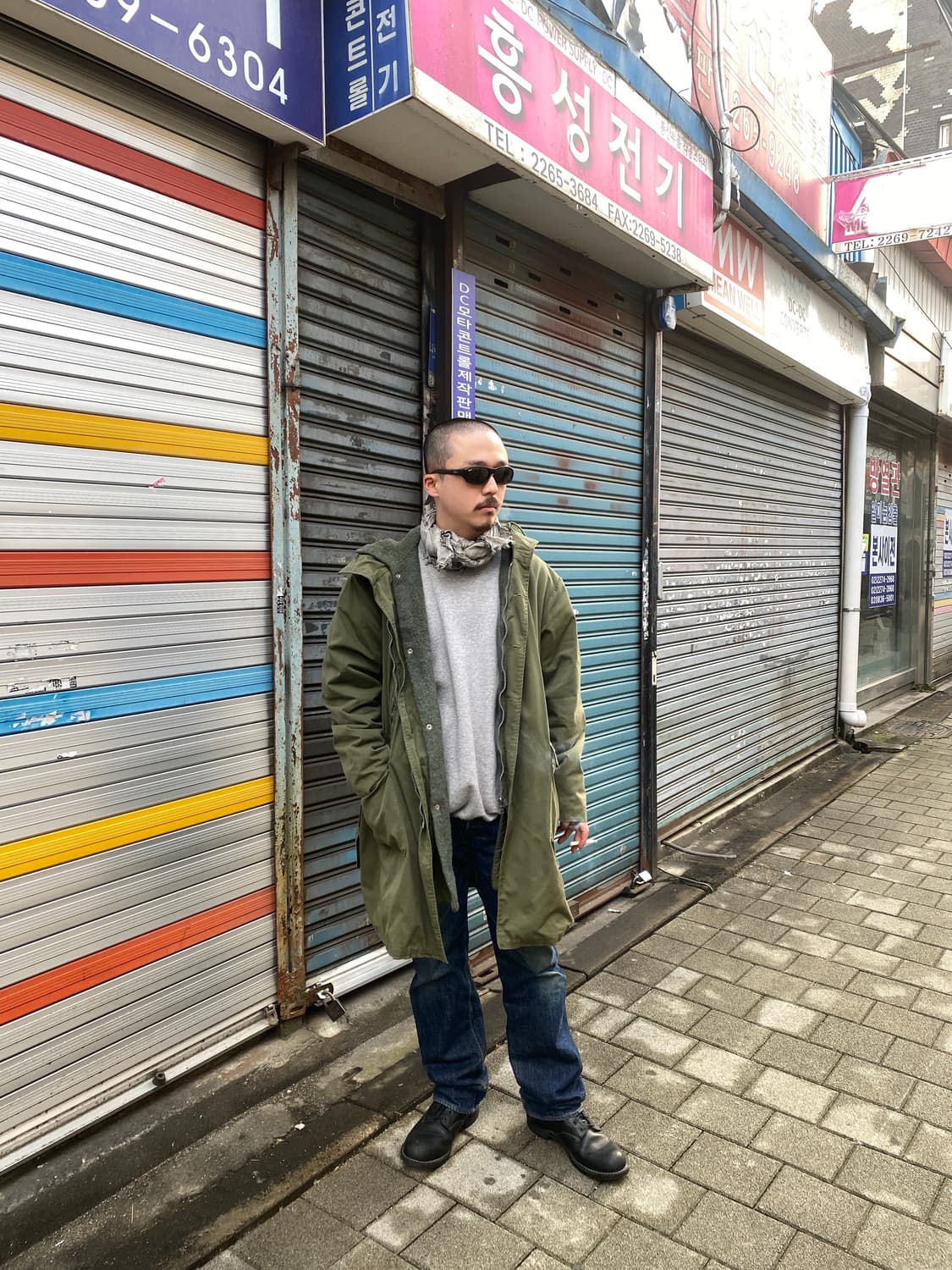 vintage short scarf 2c (컬러 택1) 상품이미지5