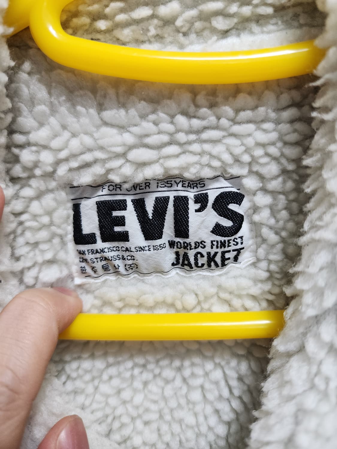 80's 리바이스 화이트탭 한주통산 쉐르파 데님 자켓 상품이미지10