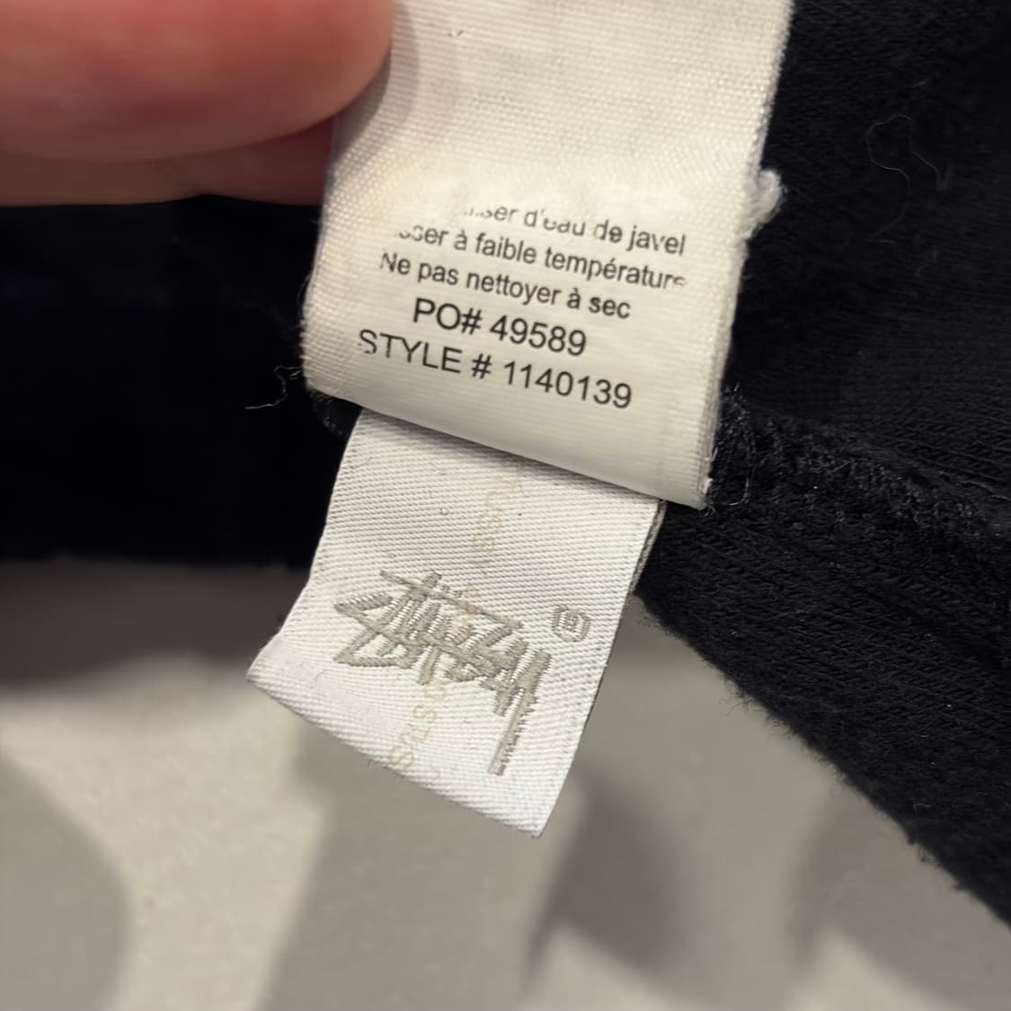 [XL] 스투시 테리 블랙 반팔 카라 티셔츠 D385 상품이미지7