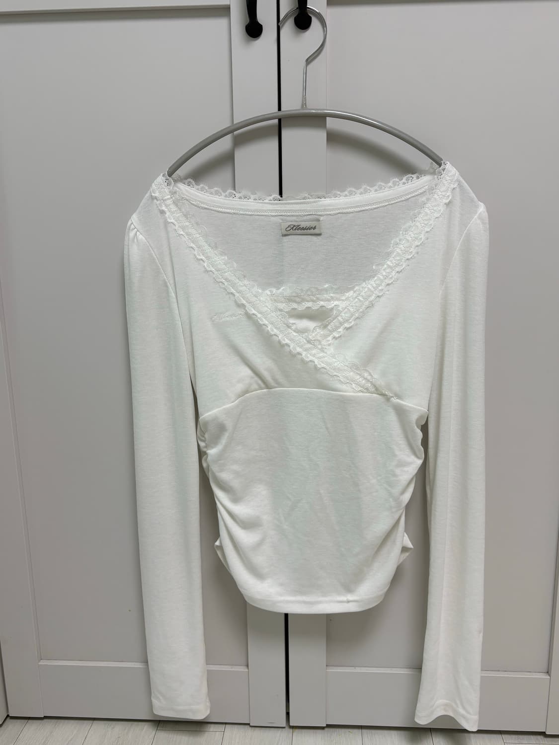 클리시어 비비안 발레 레이스탑 화이트 상품이미지3