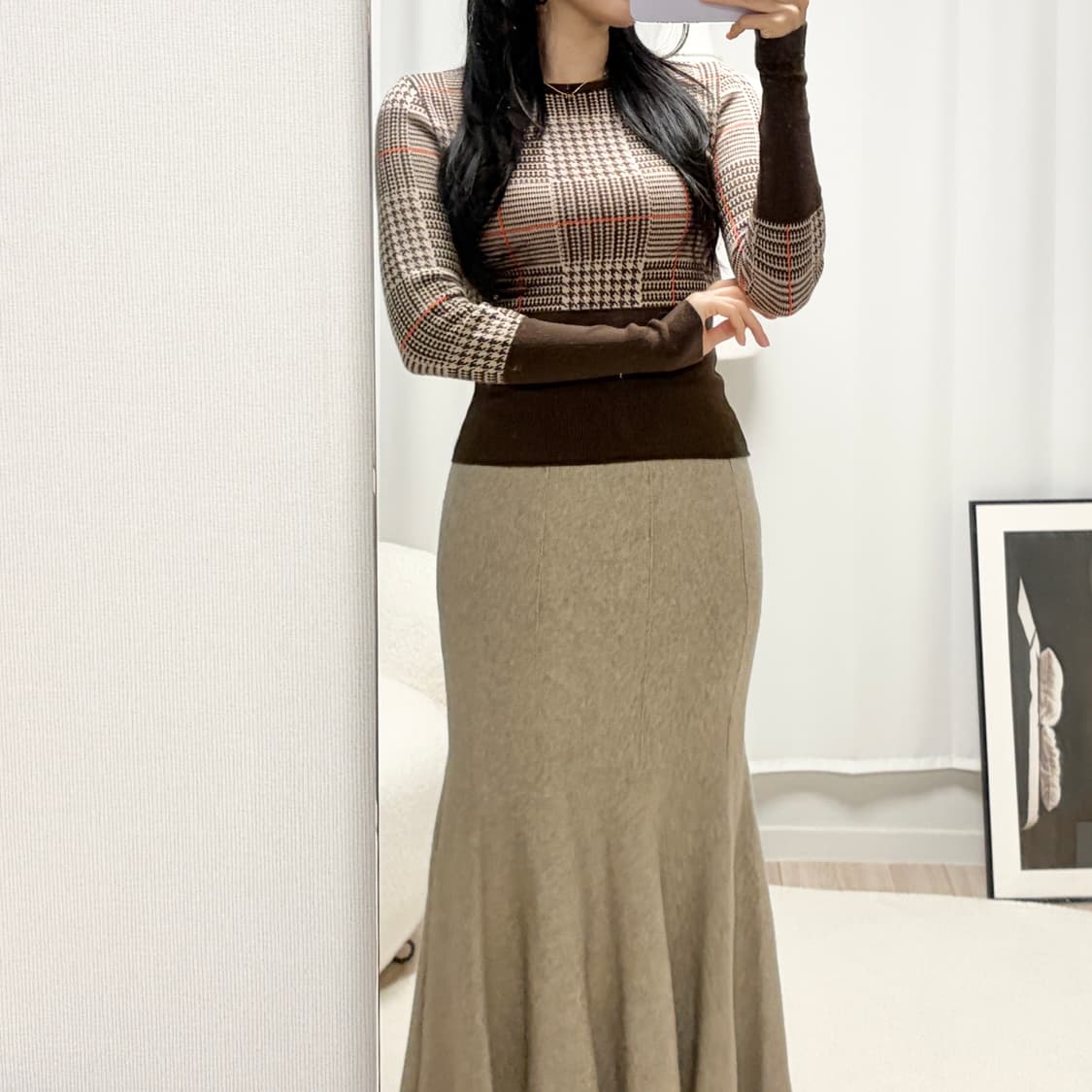 비비안웨스트우드 레드라벨 브라운 하운드 체크 니트 상품이미지9