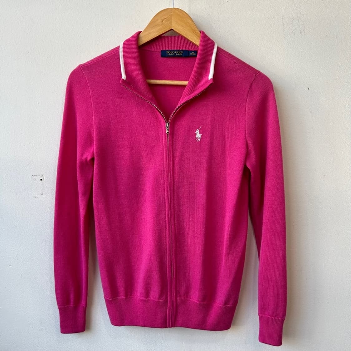 10064 - 폴로 랄프로렌 핑크 울 니트 집업 상품이미지1