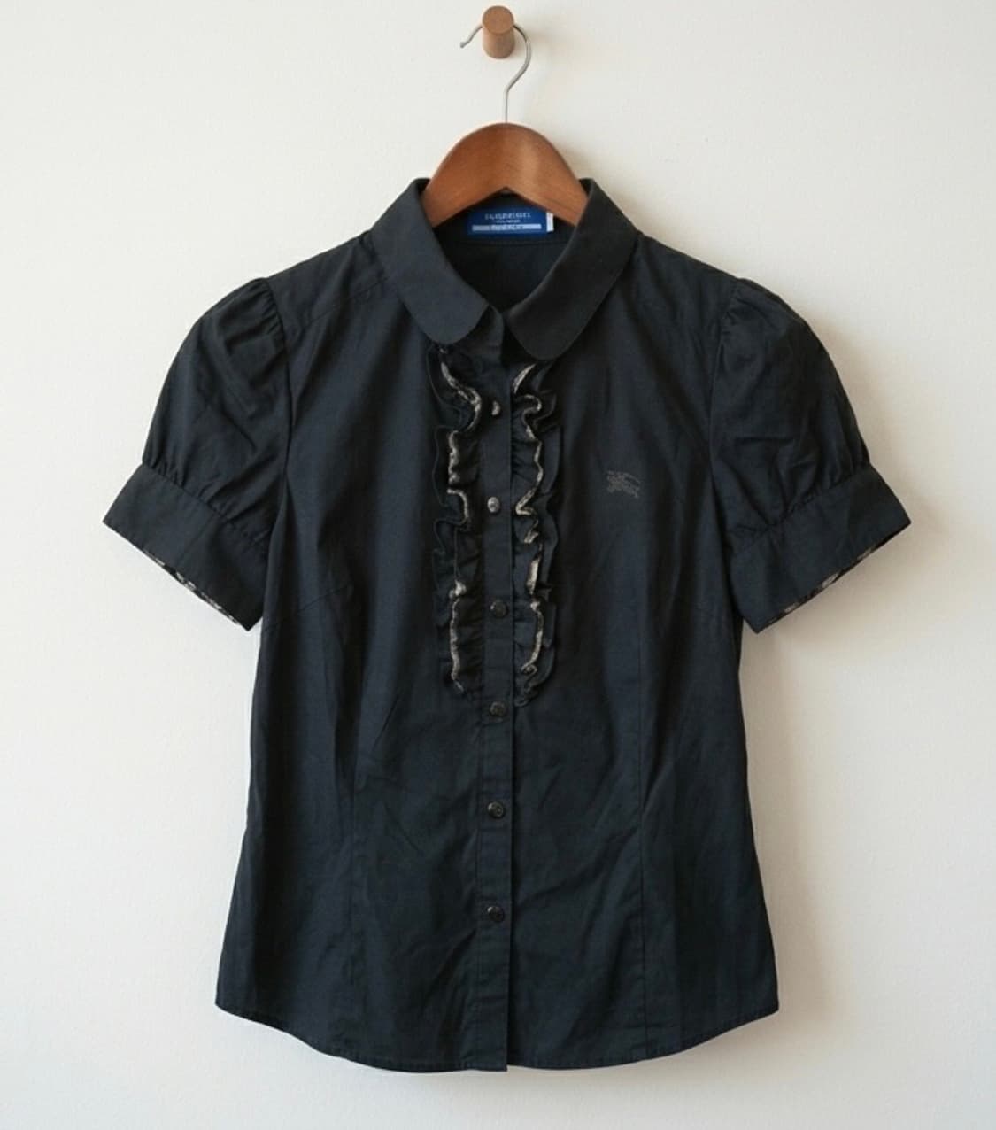 버버리 블루라벨 블랙 셔링 셔츠 상품이미지1