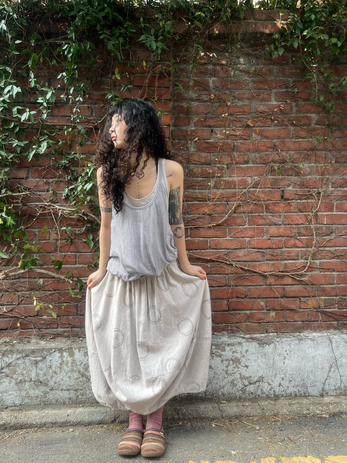 일본 무드 도트 벌룬 스커트 상품이미지1