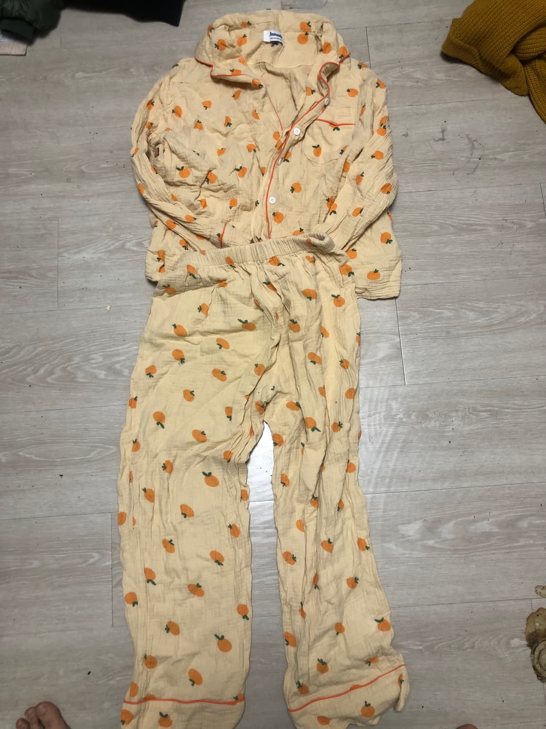 오렌지 파자마 세트  상품이미지1