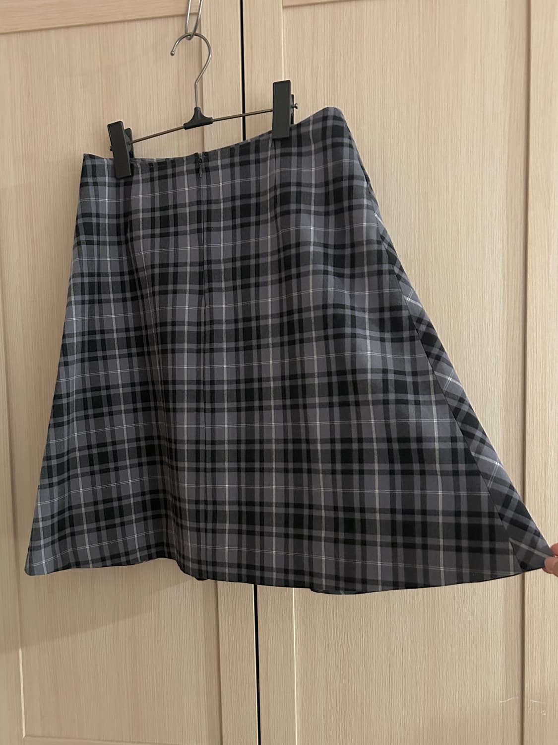 렙심 체크 플레어 스커트 상품이미지3