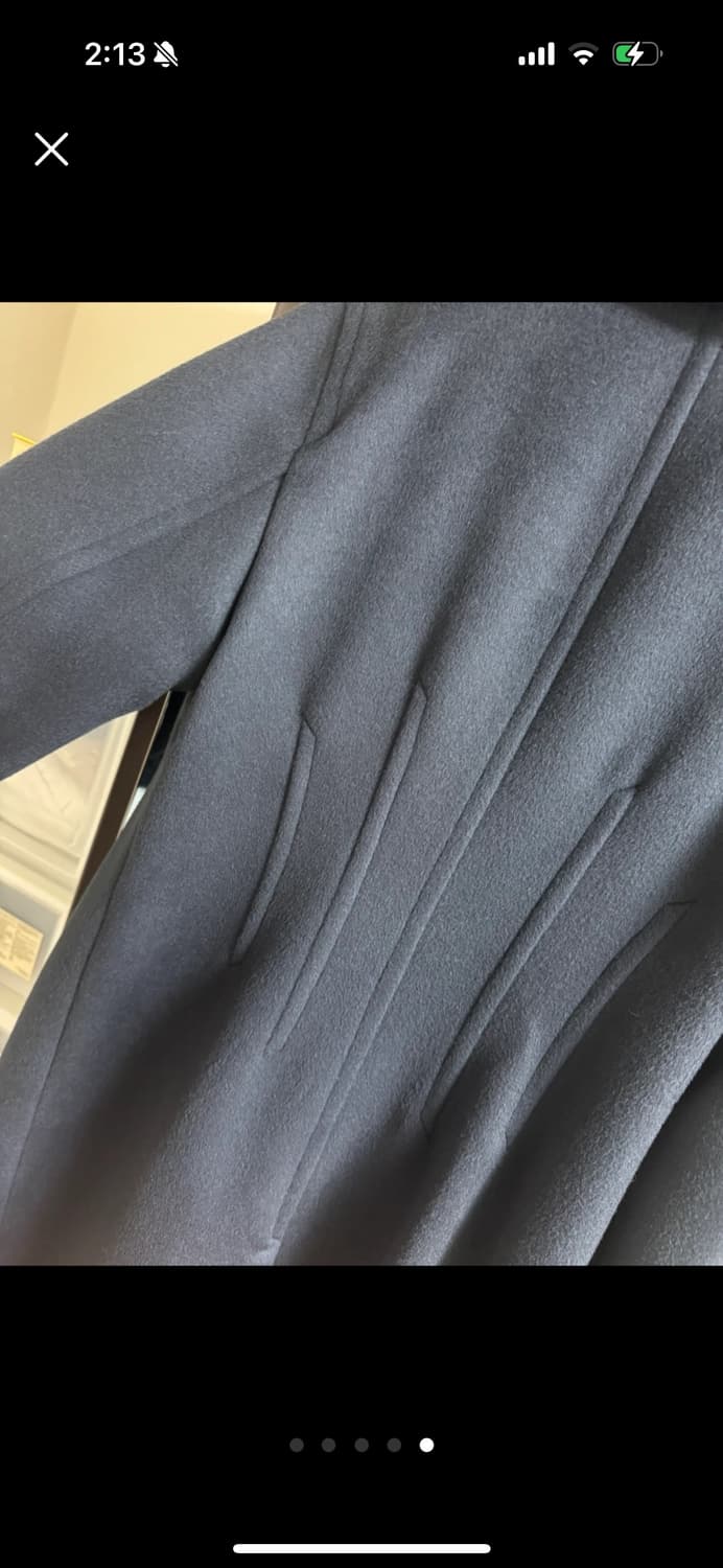 (미착용 새상품) 모한 울100 캐시미어 포함 롱 코트 네이비 S 상품이미지5