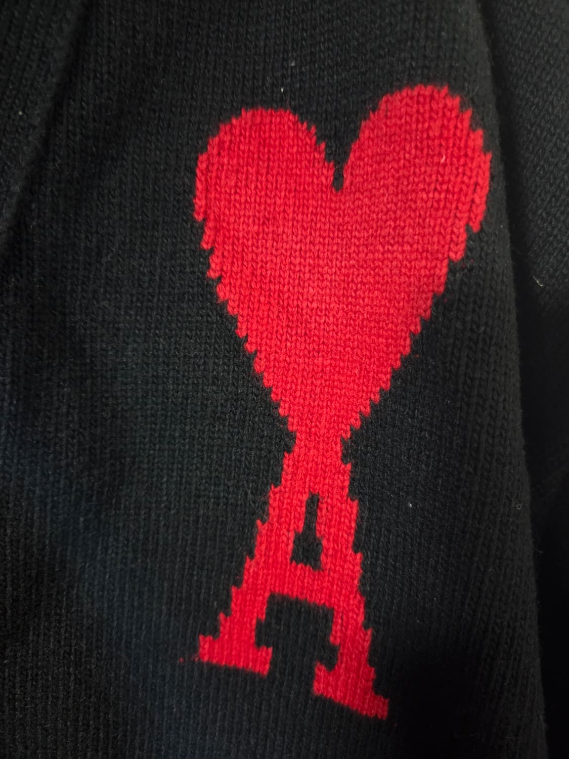 아미 하트 로고 블랙 가디건 상품이미지2