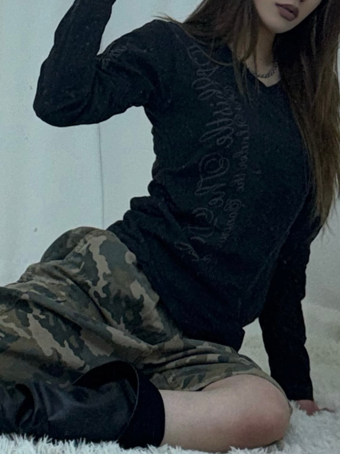 양면 고딕 빈티지다크 오블리크 슬리브티  상품이미지2