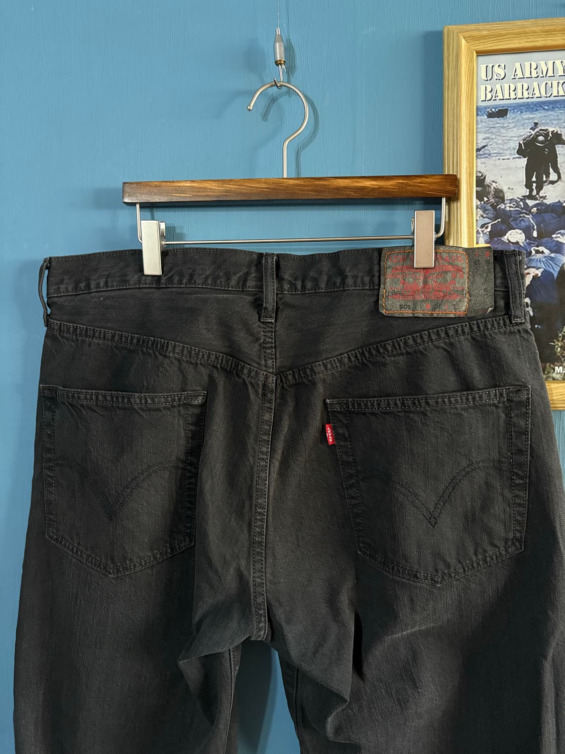 00‘s Levis Black 501 Denim pant.  상품이미지8