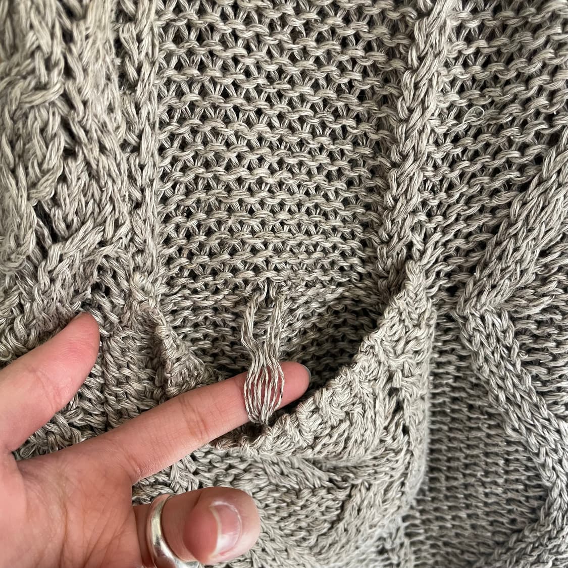 타카히로미야시타 더 솔로이스트 베이지 그물 가디건 M 상품이미지8