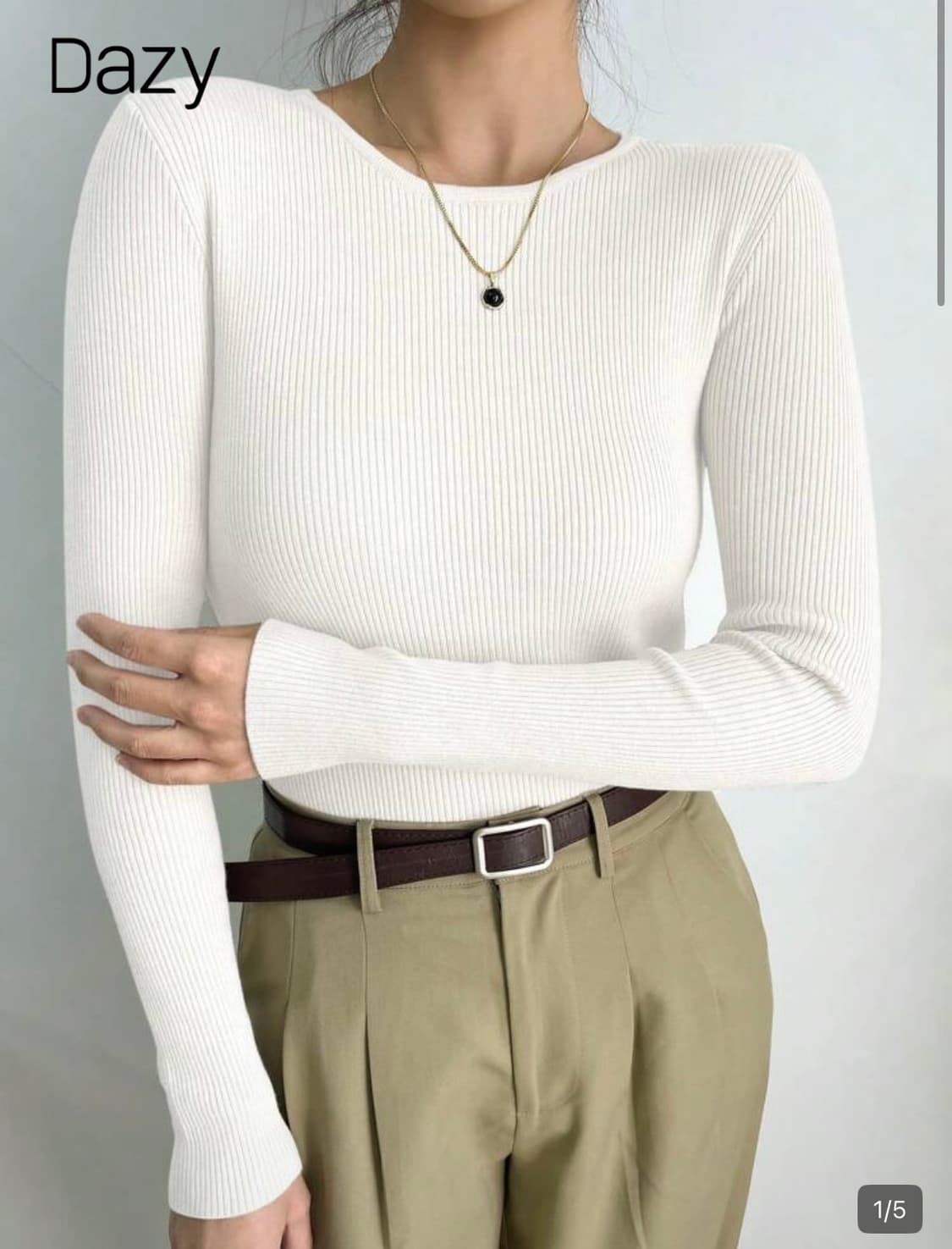 골지 긴팔 기본티 상품이미지1