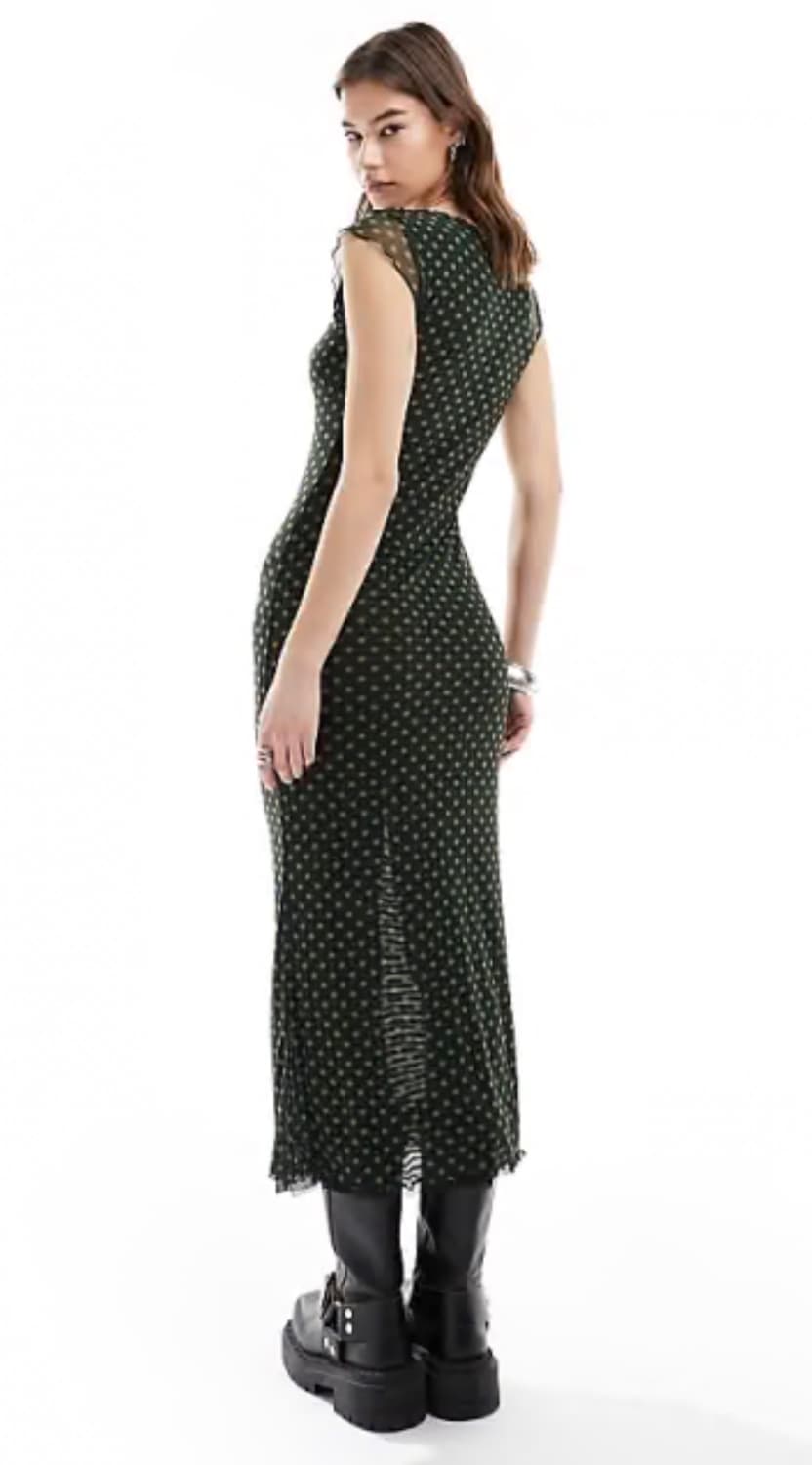 asos 빈티지 도트 원피스 상품이미지3