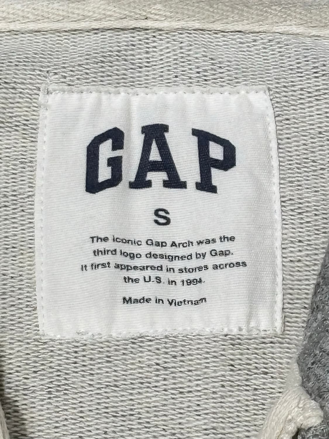 갭 그레이 빅로고 후드집업 상품이미지7