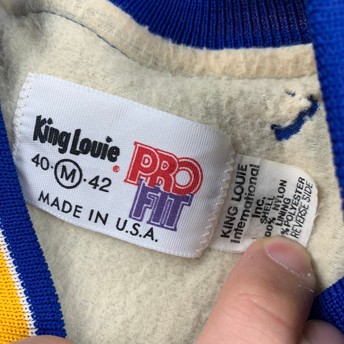 90‘s 아메리칸 빈티지 킹 루이 사틴 자켓 블루 상품이미지7