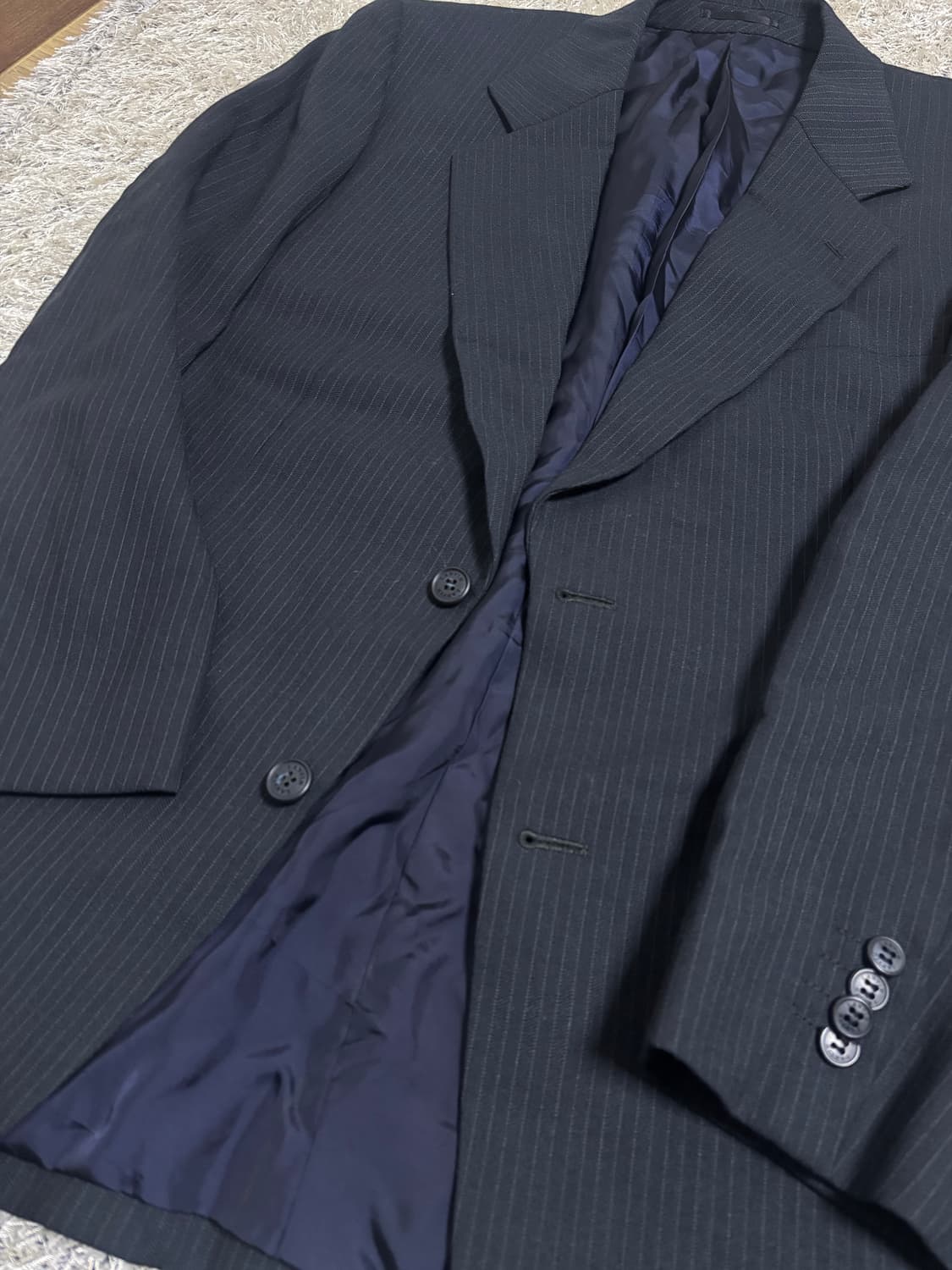 일제 랑방 스트라이프 블레이저 사이즈 105 상품이미지2