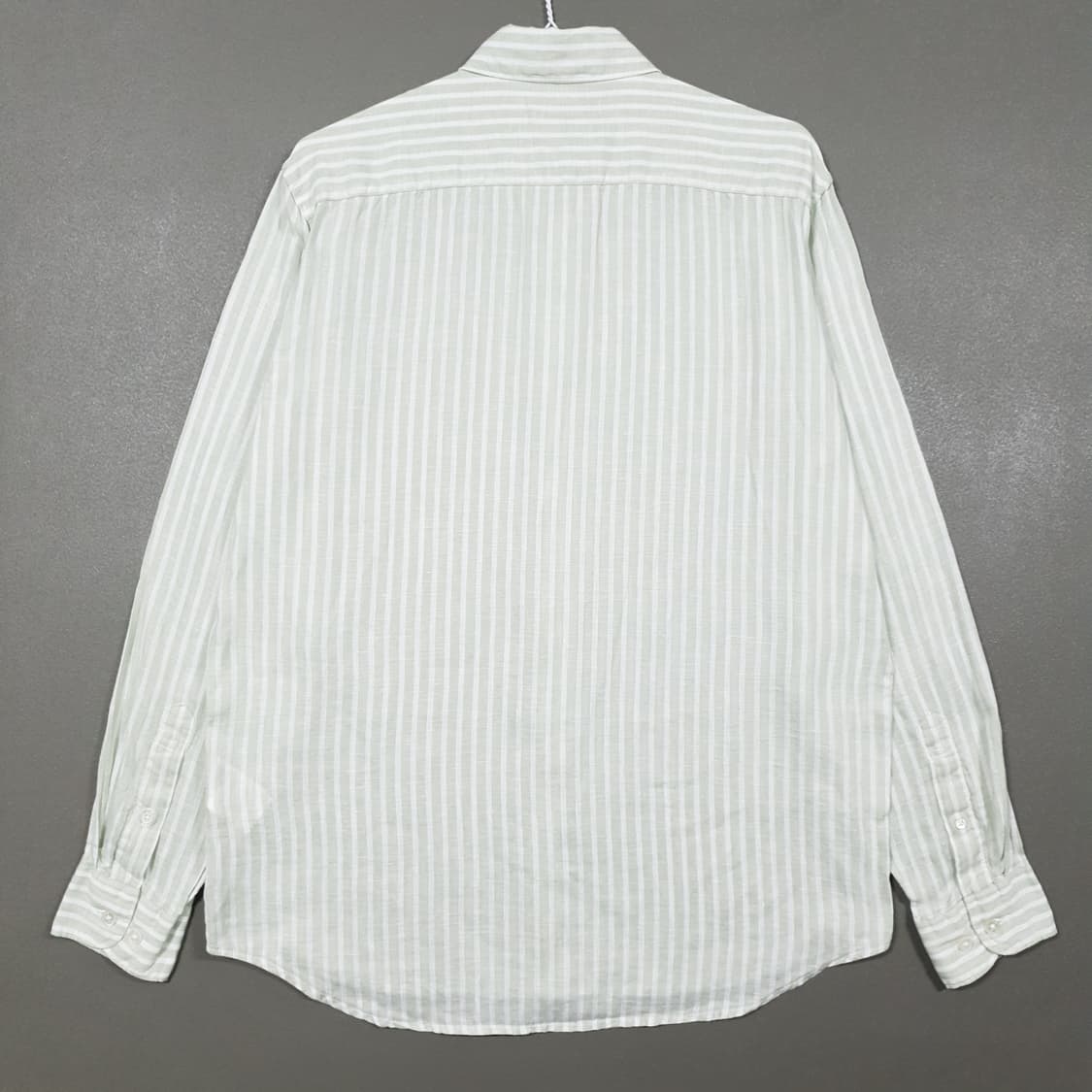 95) 빈폴 신형 23ss 린넨 마 볼드 스트라이프 셔츠 라이트 그린 상품이미지10