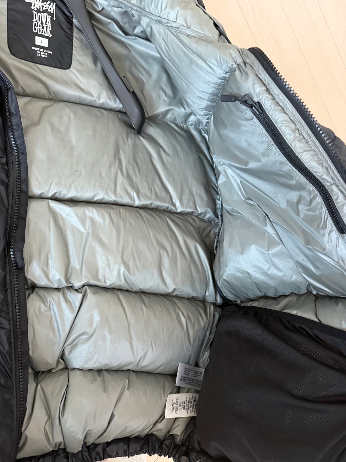 스투시 다운 파카 마이크로 립스탑 팬텀 블랙 L 상품이미지2