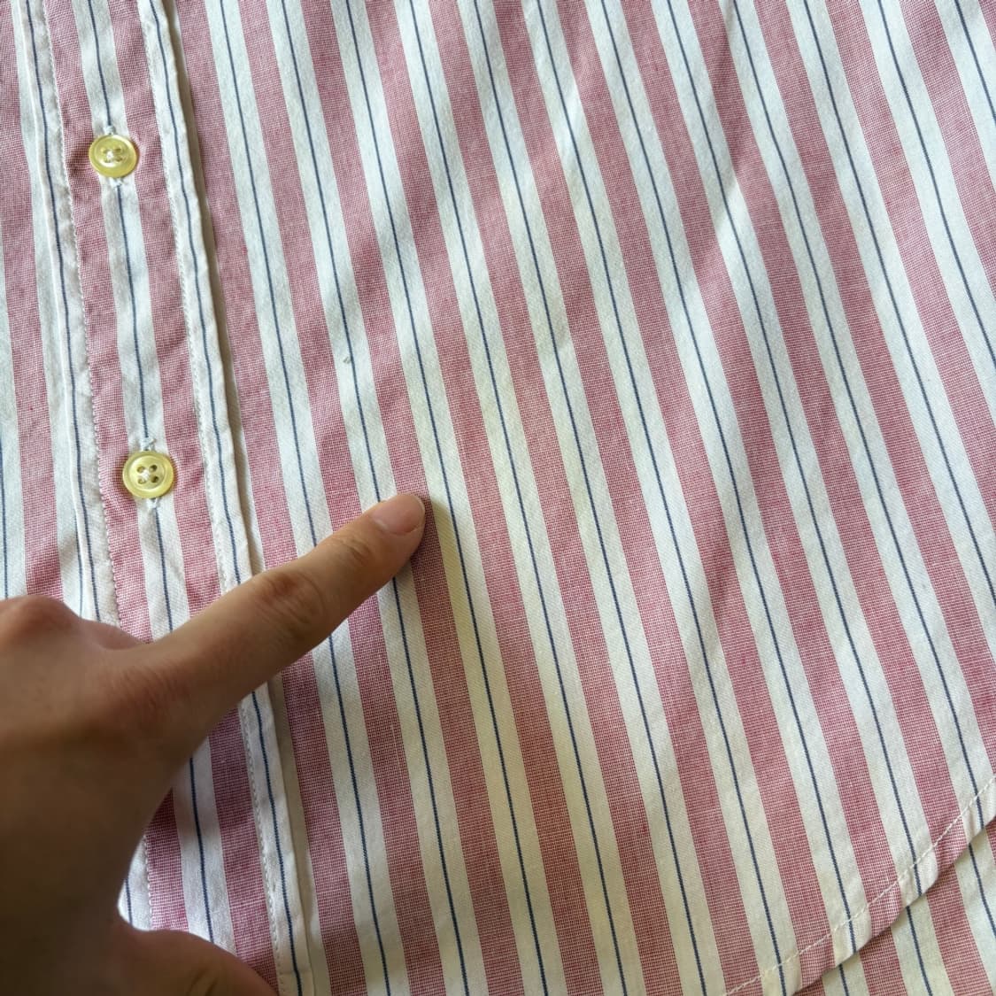 갭 핑크 스트라이프 긴팔 셔츠 상품이미지7