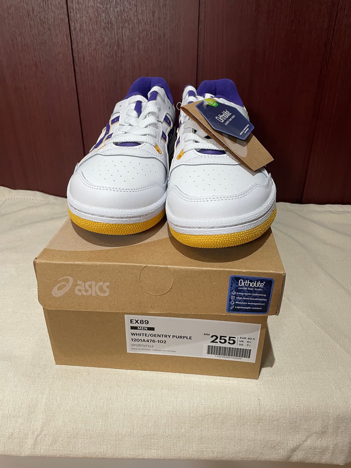 아식스 EX89 화이트 젠트리 퍼플 255mm 새상품 상품이미지2