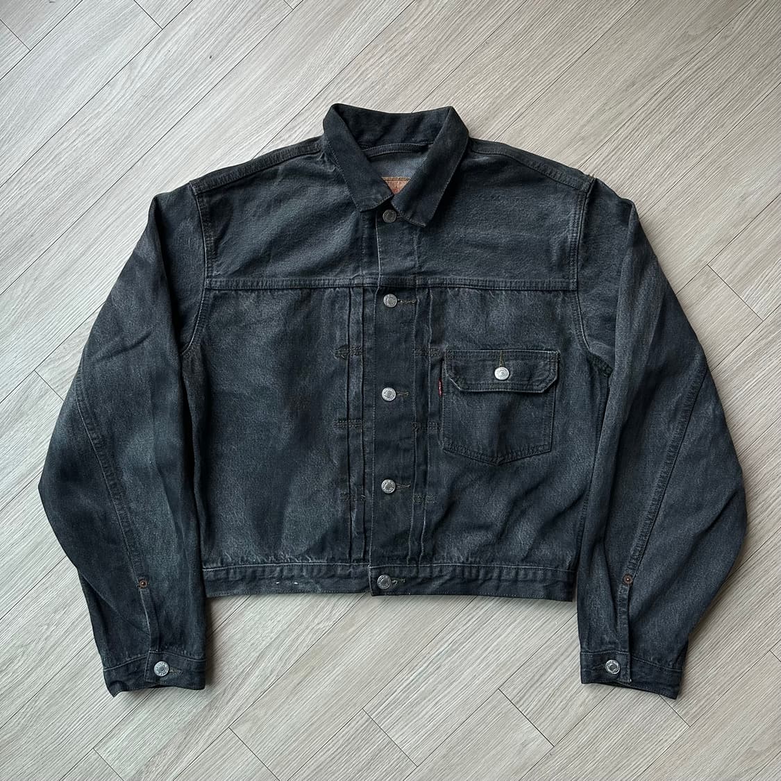 80s Euro Levis 1st Black Denim Jacket 상품이미지1
