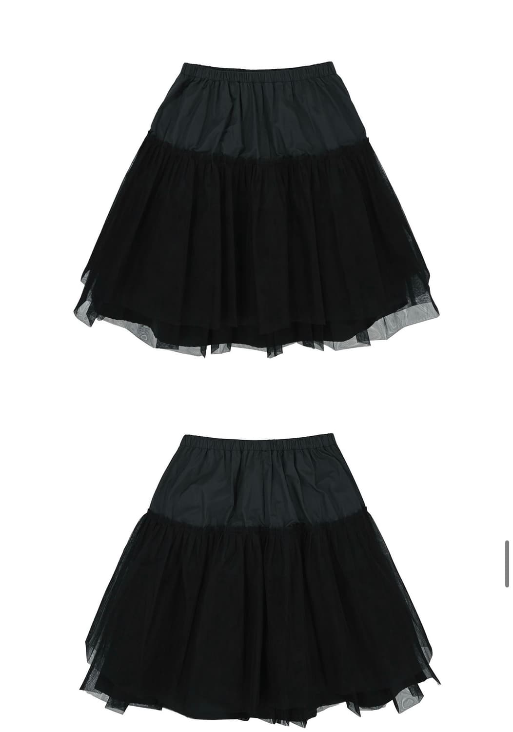 노컨텐츠 메쉬 스커트 블랙 Mesh Flare SK 상품이미지2