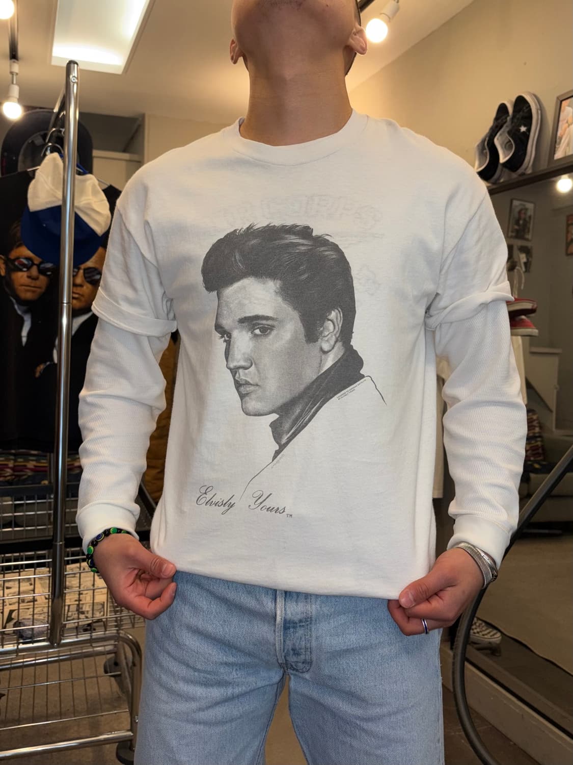 90‘s Elvis Presley portrait single T 상품이미지3