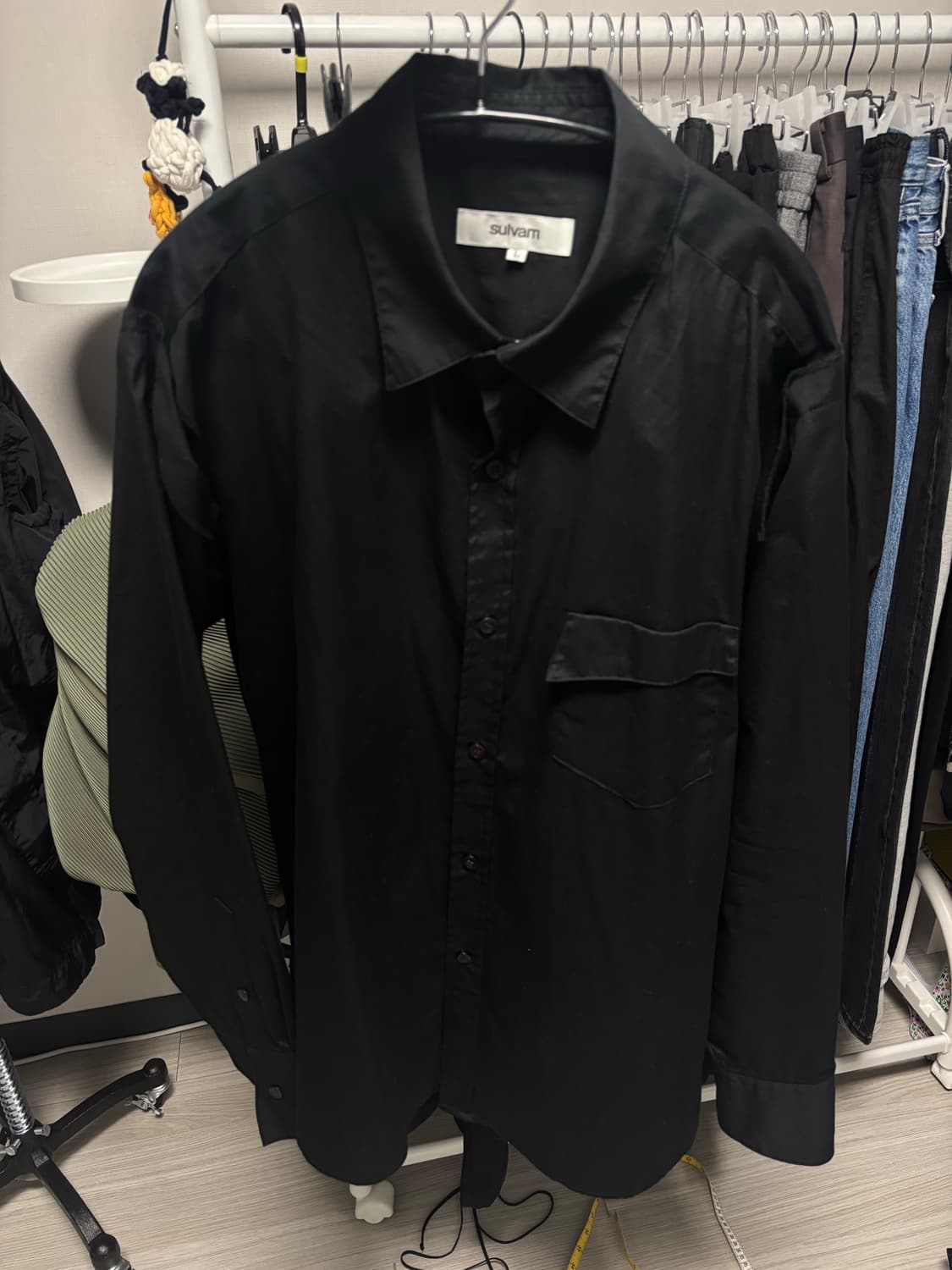 설밤 비대칭 셔츠 상품이미지1