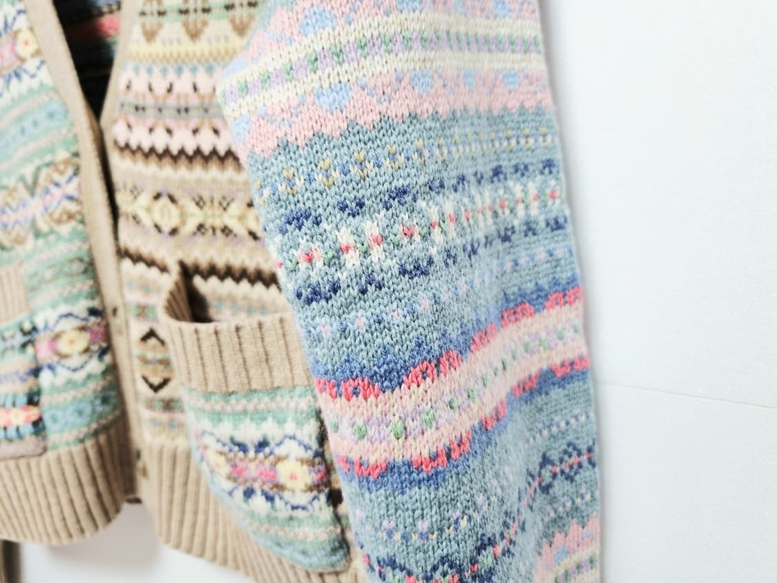 여성 정가60만 폴로 2023 캐시미어 울 페어아일 가디건 니트 스웨터 상품이미지6