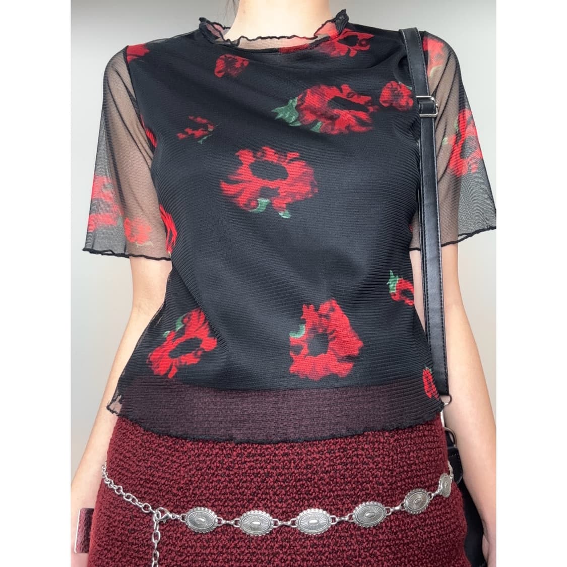 빈티지 오리엔탈 블랙 블라우스 상품이미지1