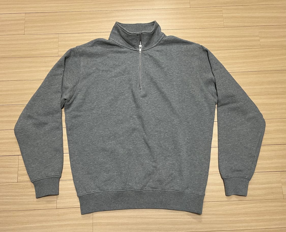 [M] 지오다노 프렌치 테리 하프집업 목넥 풀오버 그레이 상품이미지1