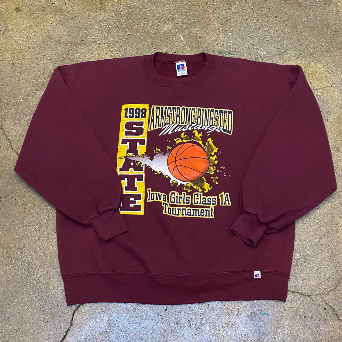 레어 90s Made in USA 미국 빈티지 러셀 농구 맨투맨 상품이미지1