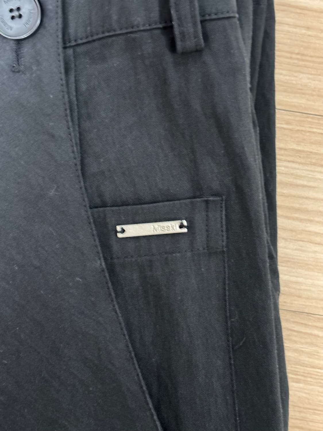 Waist pocket bag wide pants BLACK 미세키서울 상품이미지5