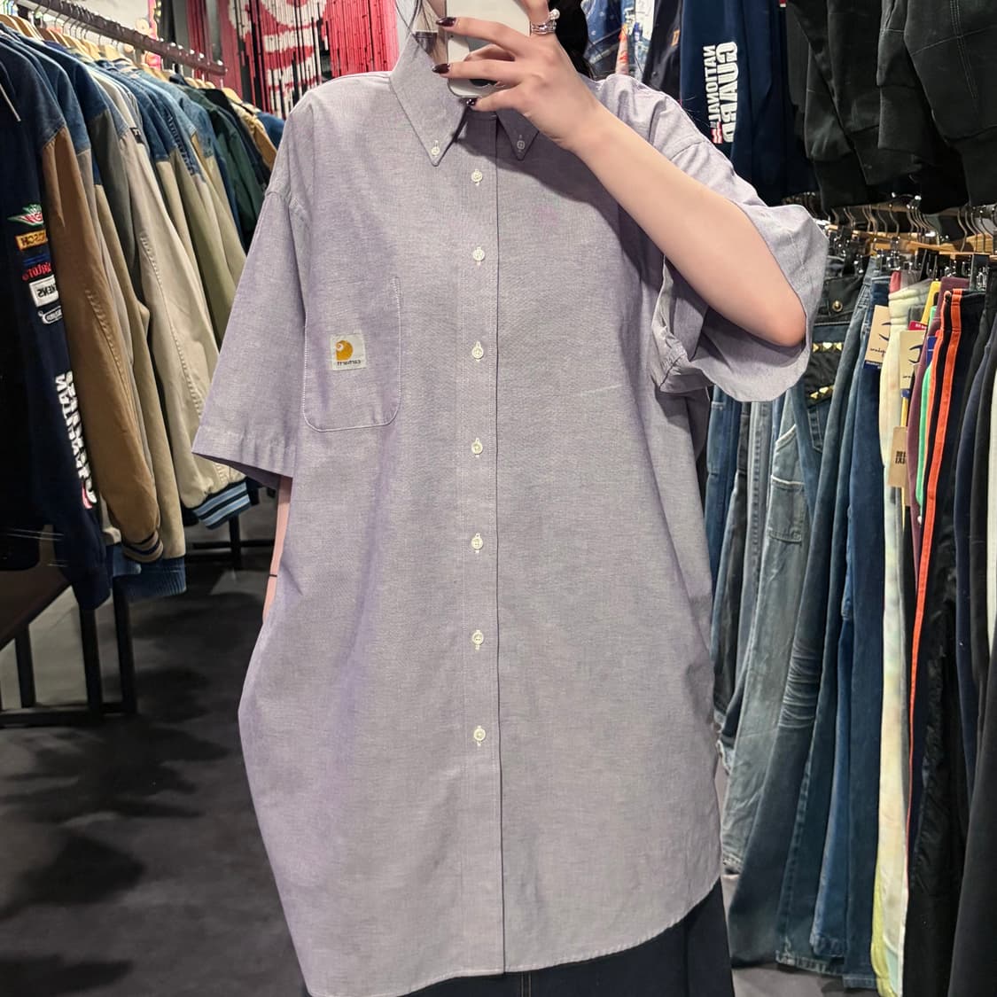 [IM] Carhartt 칼하트 반팔 셔츠 퍼플 상품이미지3