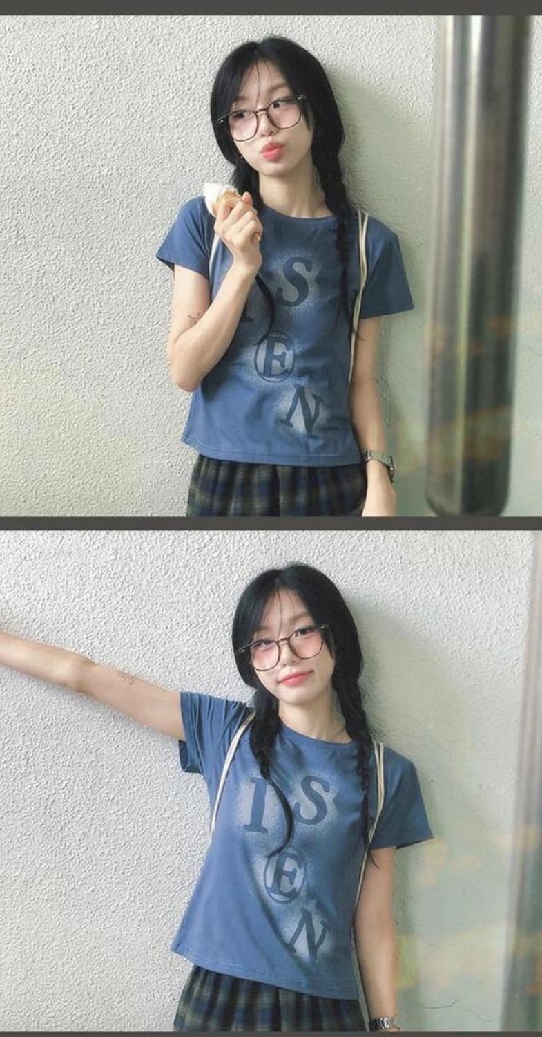 -ˋˏ 빈블 슈로니 브러쉬 프린팅 반팔 티 ˎˊ- 상품이미지2