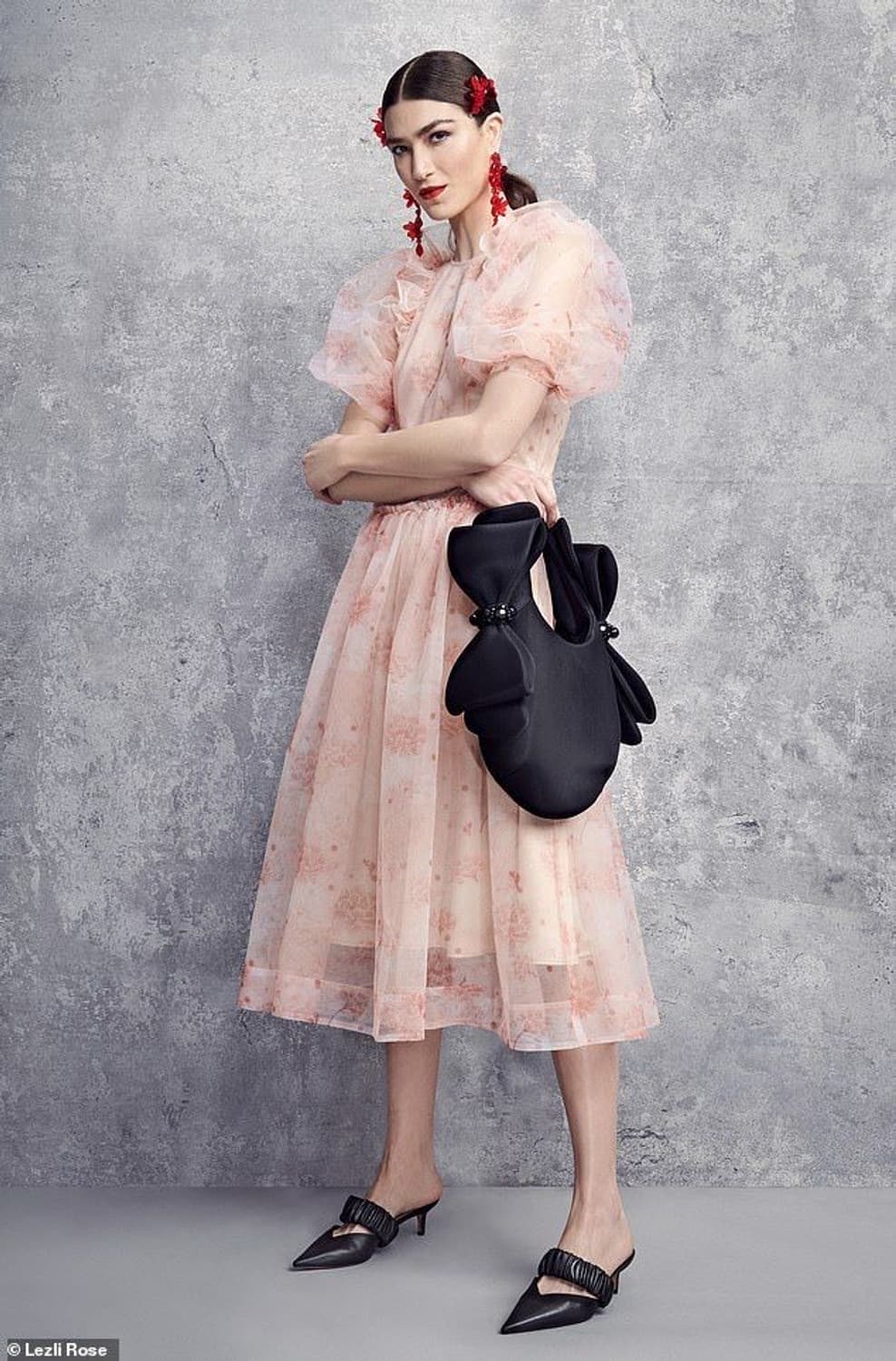 시몬로샤 H&M 콜라보 리본 가방 토트 블랙 상품이미지3