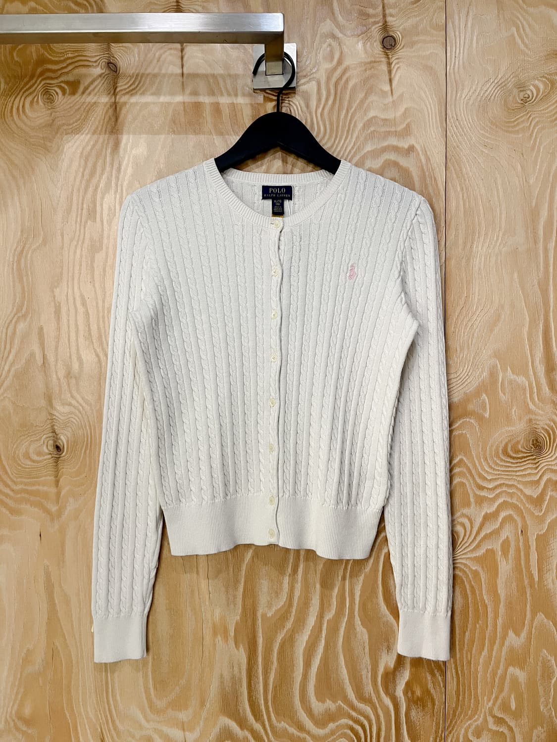 폴로 랄프 로렌 QR 라벨 케이블 가디건 상품이미지1