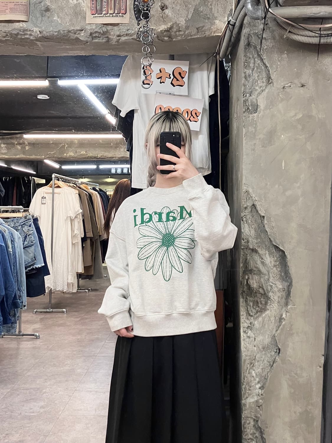 마르디 메크르디 맨투맨 백멜란지 #csz3858 상품이미지2