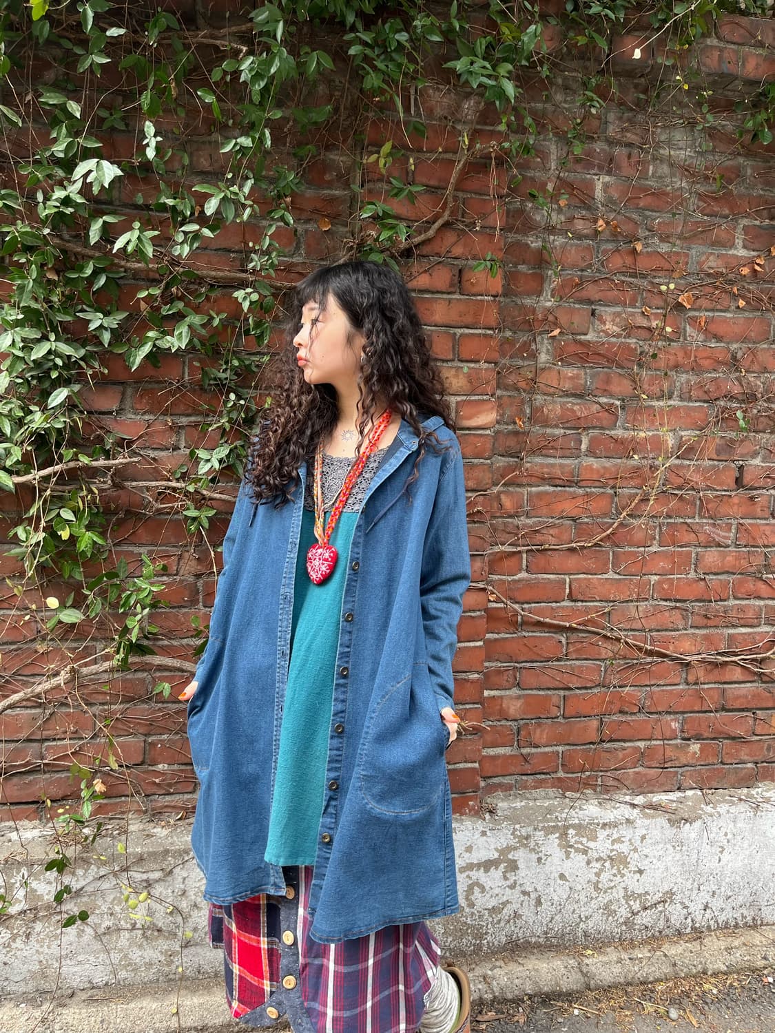 빈티지 블루 데님 후드 자켓 상품이미지1