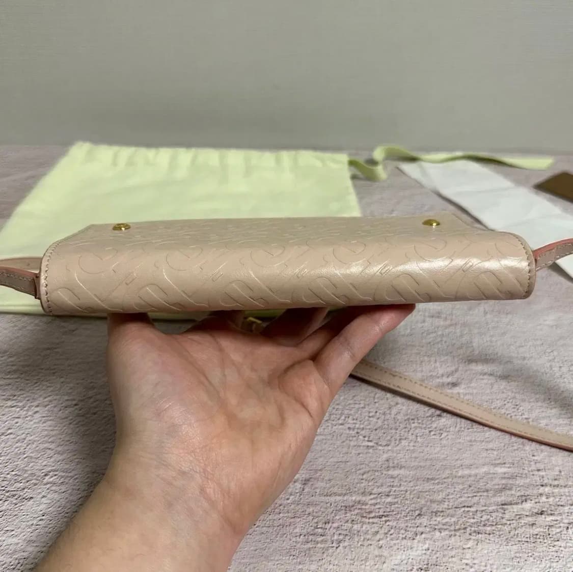 [풀구성] 버버리 TB 모노그램 레더 월렛 크로스백 핑크 상품이미지8