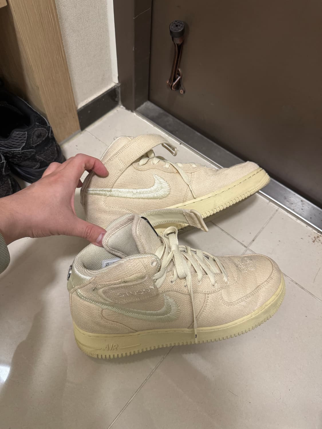 나이키 x 스투시 에어포스 미드 파슬 265 상품이미지2