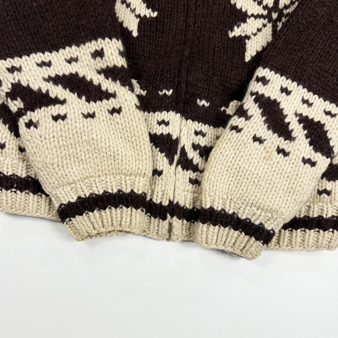 VTG 빈티지 눈꽃 아이보리 코위찬 니트 집업 (S 여성추천) 상품이미지6