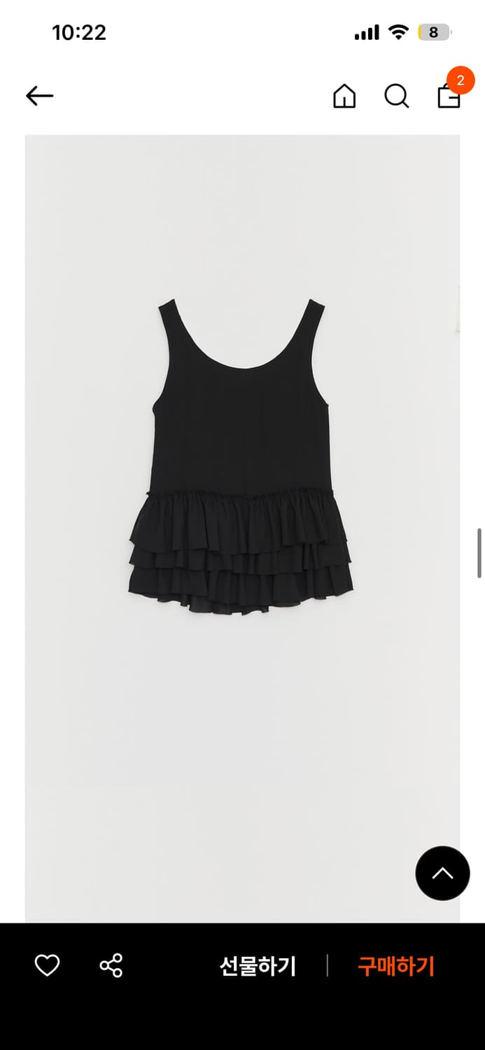 버뮬라 frill sleeveless top (black) 상품이미지4
