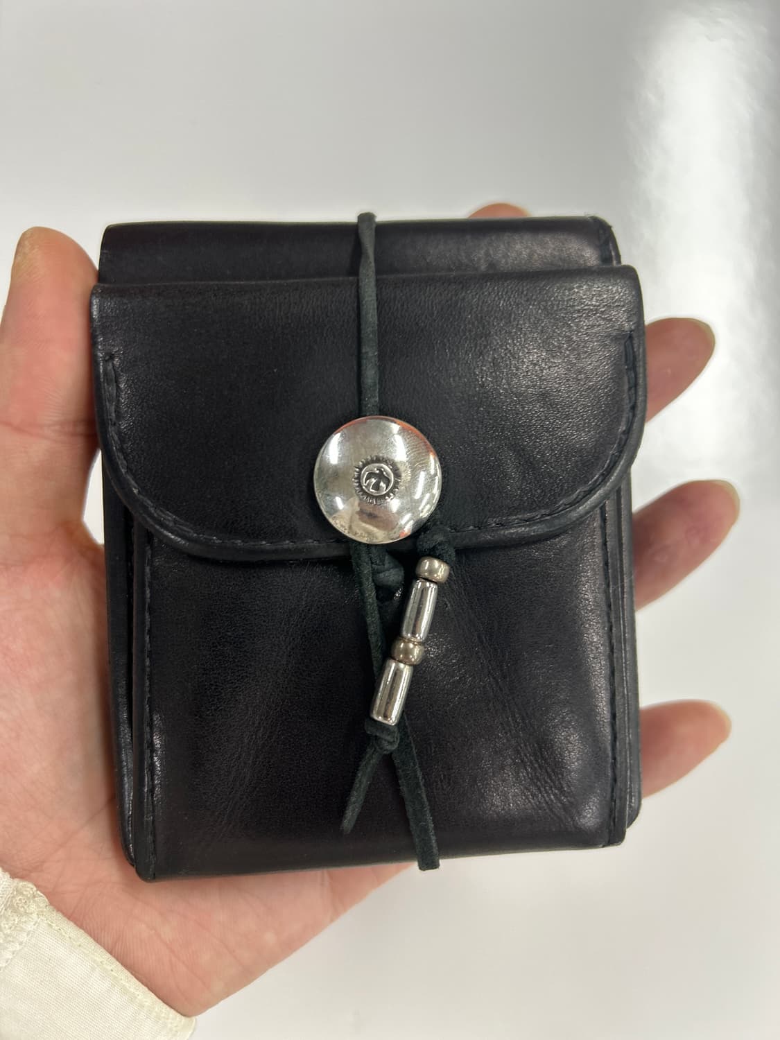 goros 고로스 새들레더 블랙 이글 콘초 반지갑 상품이미지1