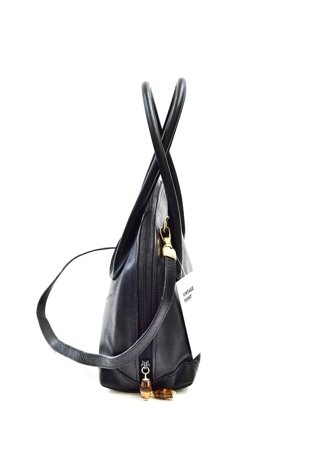 구찌 뱀부 지퍼 레더 투웨이백 (정품) 상품이미지3