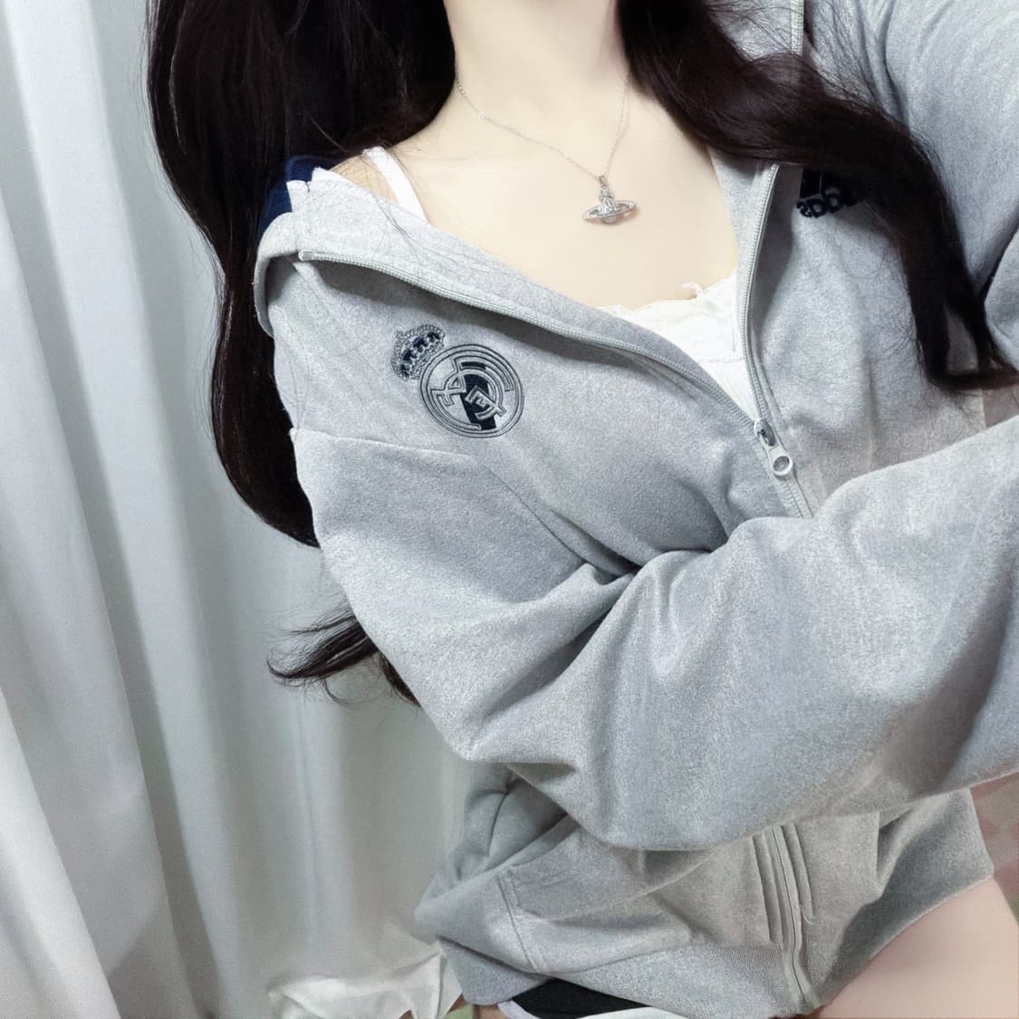 🐰아디다스 레알 마드리드 그레이 유일 매물 후드집업🪽 상품이미지3