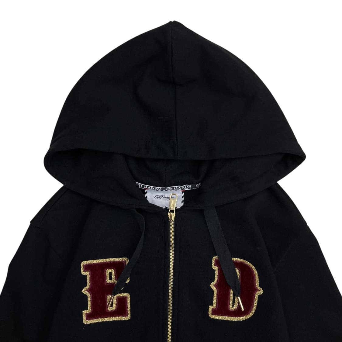 에드하디 골드포인트 크롬맛 블랙 후드집업 S 상품이미지4